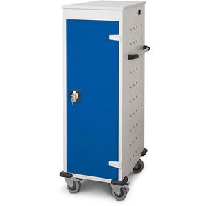 Rotstahl Laptopwagen 461464, grau / blau, 10 Ladeplätze