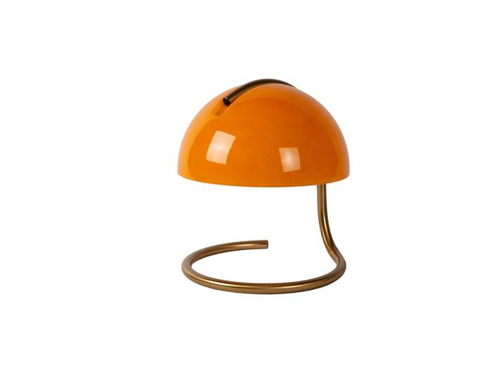 Lucide Tischleuchte Cato, Orange, Glas, 23.5x25x23.5 cm, RoHS, Reach, Schnurschalter, Lampen & Leuchten, Innenbeleuchtung, Tischlampen, Tischlampen