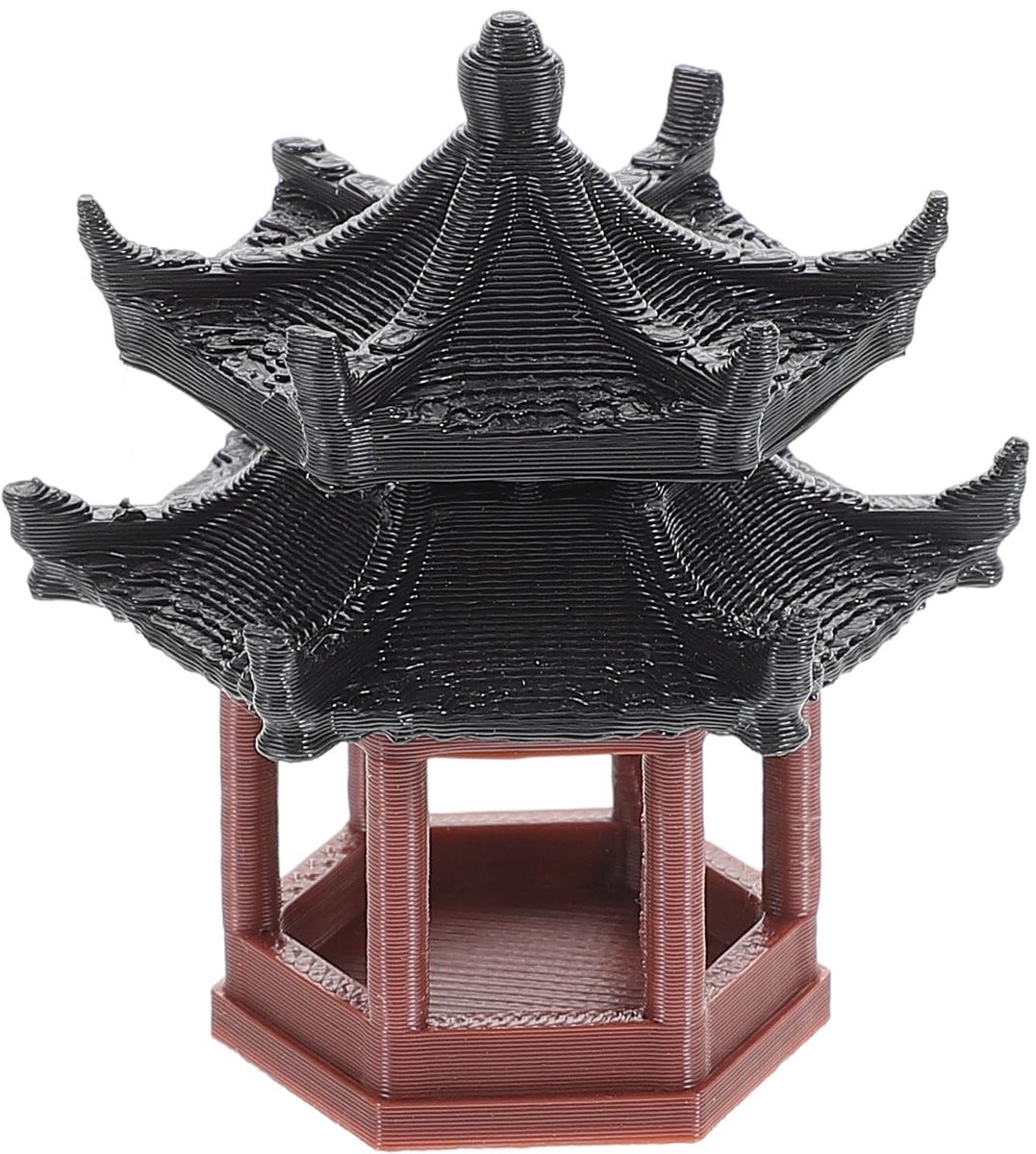Bruin Miniatuur Japanse Pagode Decoratie voor in de Tuin of op Tafel