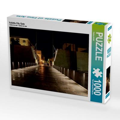 CALVENDO Puzzle Valletta City Gate | 1000 Teile Lege-Größe 64x48cm Foto-Puzzle für glückliche Stunden