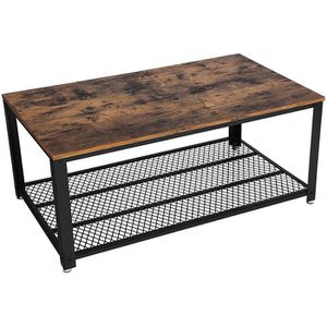 Vasagle Couchtisch LCT61X, aus Holz / Metall, vintage braun, rechteckig, (B/T) 106 x 60 cm
