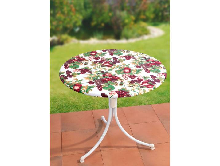 Spann-Tischdecke aus 100% PVC, Bunt, Größe 150 (ø 70–86 cm)