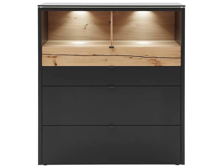 Highboard GAME 127x140x43 cm Lack anthrazit /Absetzung...