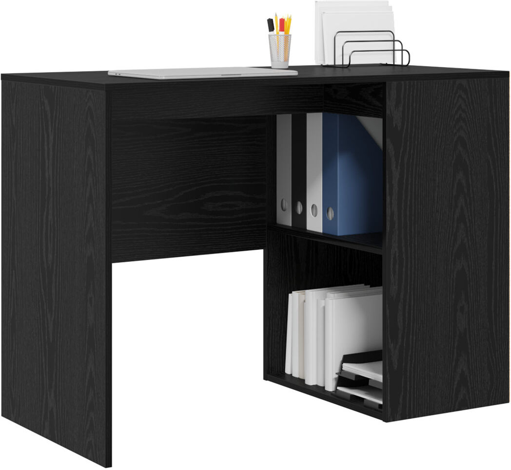 Alpen Home Writing Desk Engineered Wood Medium Writing Desk Black Oak 75cm H X 102cm W X 50cm D