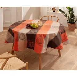Baumwoll-Tischdeck130x180 in Jacquard rost von DW-Shop, Rost
