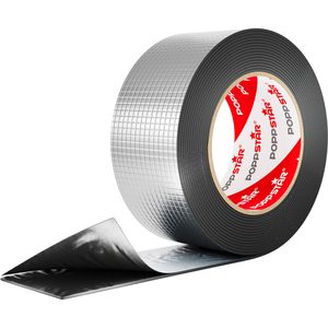 Poppstar Dichtungsband 1010831 Alu-Butylband, selbstklebend, wasserdicht, silber, 50mm x 5m