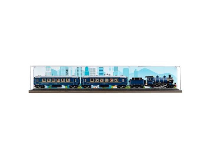Vitrine kompatibel mit Le-go 21344 Orient Express Sets (e) Staubdichte Vitrine Box, Heimaufbewahrung, kompatibel mit Le-go 21344 Orient Express (nur Box)