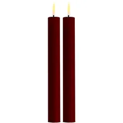 Stabkerze LED 24 cm bourgogne 2 Stück