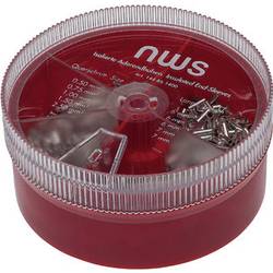 NWS 144-BS-1400 Aderendhülsen-Sortiment 0.5 mm², 0.75 mm², 1 mm², 1.5 mm², 2.5 mm² Unisoliert Silber 1400 St. Box