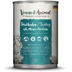 Venandi Animal Monoprotein 400g Katzennassfutter 6 x 400 Gramm Truthahn