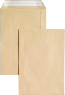 Versandtaschen Eurokuvert, DIN C5, ohne Fenster, haftklebend, 90 g/m², 500 Stück, Papier, braun