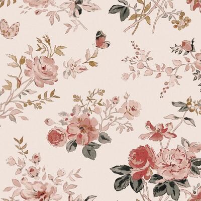 Sophie Allport Vintage Rose Chalk Blush Wallpaper - N/A