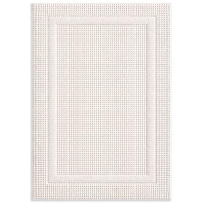 Badematte EGERIA "LIVA", weiß (ivory), H:5mm, Baumwolle, Badematten, Badematte, 50x80 cm, Waffelpiqué Struktur