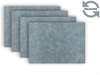 Dainty Home Sorento Faux Leather Reversible Rectangular Placemat Set