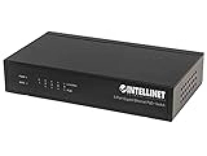 Intellinet Switch Fast Ethernet Office Métal Bureau Gigabit PoE + Desktop 5 Port Noir