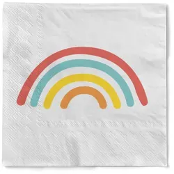 Cocktail-Serviette "Rainbow" aus Tissue 3-lagig, 25 x 25 cm, 20 Stück