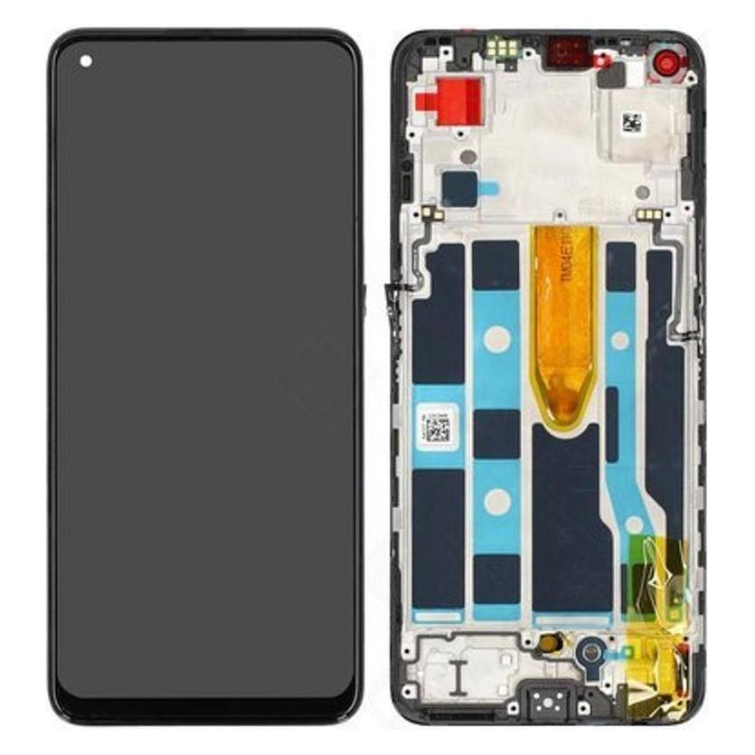 OPPO LCD + Touch + Frame für CPH2371, CPH2371 Find X5 Lite, Reno7 5G - black (4130040)