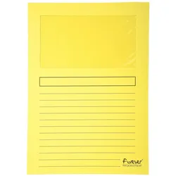 Exacompta, Mappe, Sichtmappe FOREVER, DIN A4, 120 g/qm, kanariengelb (A4, 100x)