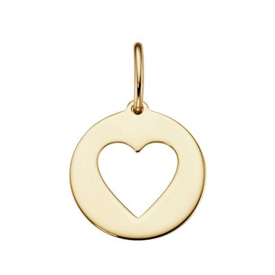 Kettenanhänger LUIGI MERANO "Plättchen Herz, Gold 375", gold, Schmuckanhänger, Herren, onesize, Kettenanhänger