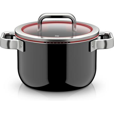 Kochtopf WMF "Fusiontec Function Pro", schwarz, B:28cm H:19cm L:29cm Ø:20cm, Töpfe, Kochtopf, integrierte Siebfunktion, spülmaschinengeeignet, Made in Germany