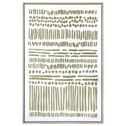 Keilrahmenbild Lotta Grün/Natur/Gold ca. 60x90cm