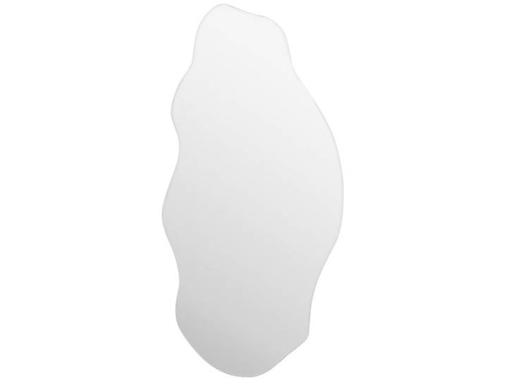 Xora Wandspiegel, Klar, Glas, wellenförmig, 100x50x1.3 cm, senkrecht und waagrecht montierbar, Spiegel, Wandspiegel