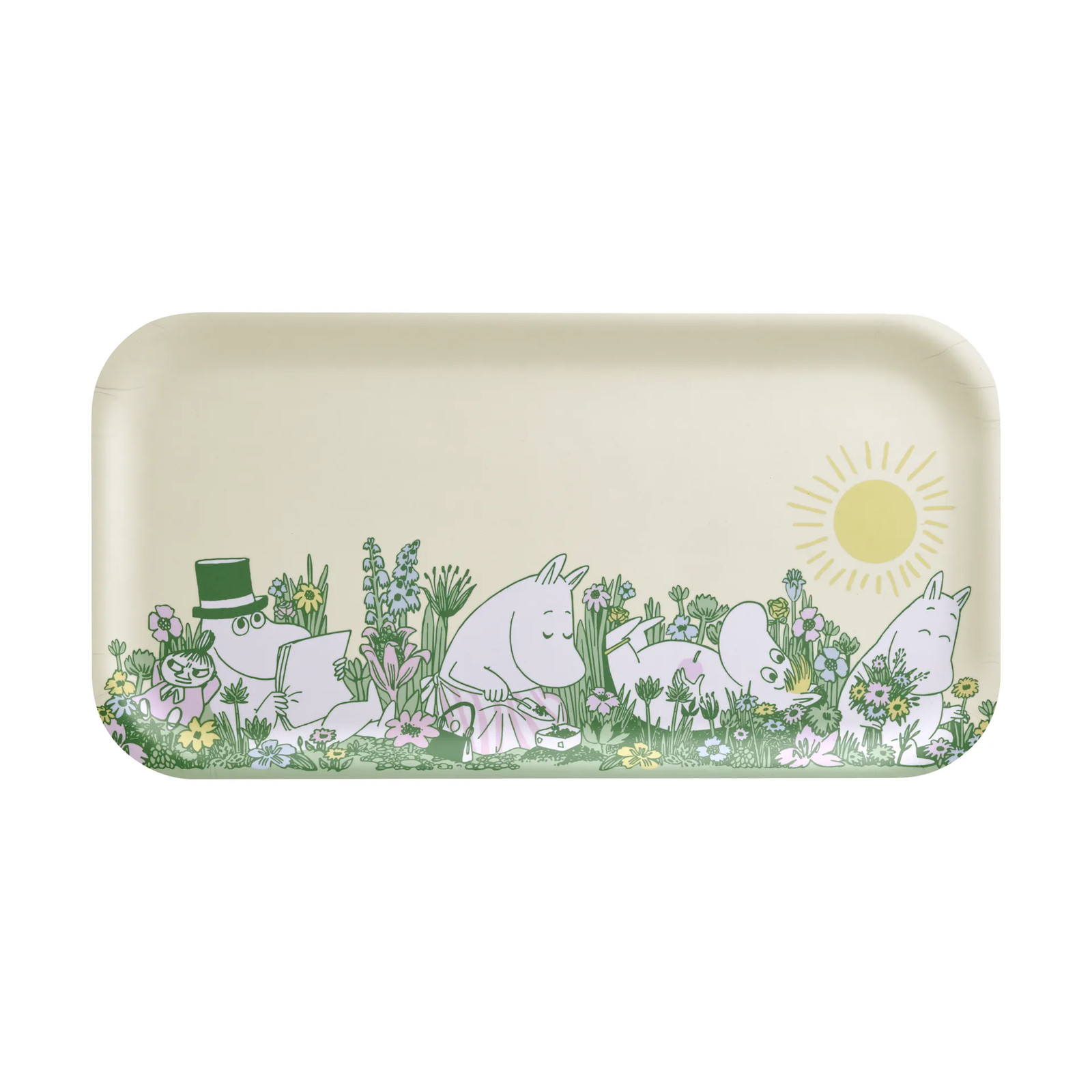 Muurla Moomin dienblad In the garden 22 x 43 cm