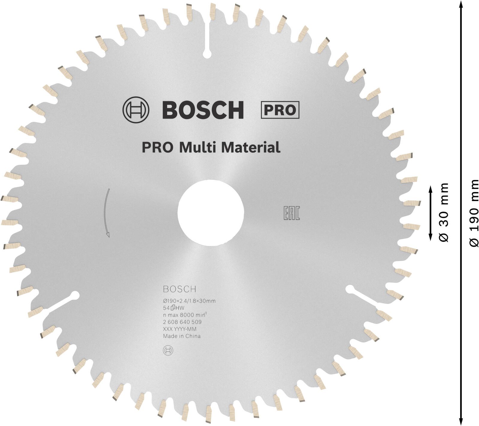 BOSCH Multi Material Kreissägeblatt 1 St. 2608640509