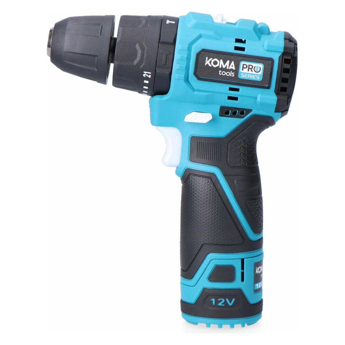 Koma Tools 12v brushless hammer drill kit with accessories, battery 2.0ah and charger (Schlagbohrschrauber) (58151945)