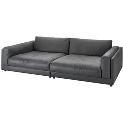 KAWOLA Big Sofa RAINA Leder anthrazit