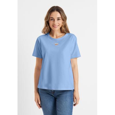 T-Shirt FRIEDA & FREDDIES "Frieda & Freddies T-Shirt", Damen, Gr. 36, blau (placid blau), 95% Baumwolle, 5% Elasthan, Shirts T-Shirt