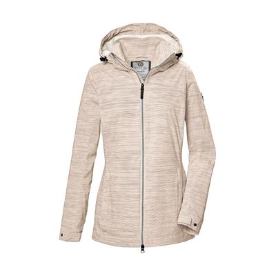 Funktionsjacke "GS 67 WMN JCKT", Damen, Gr. 42, braun, Obermaterial: 100% Polyester.Futter: 100% Polyester, G.I.G.A. DX BY KILLTEC, Jacken Funktionsjacke, Gestreifte Damen Outdoorjacke, wasserabweisend, 2-Wege-Reißverschluss