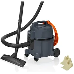 Hitachi CV400P PRO grau, Staubsauger mit 2x Papierfilterbeutel, inkl. Zubehör und HEPA-Filter