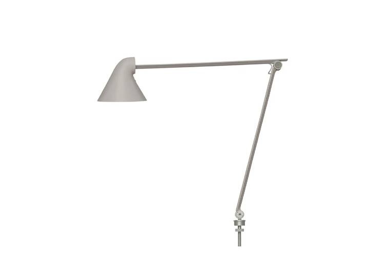 Louis Poulsen NJP Schreibtischleuchte Hellgrau, Stift ø40 cm, 3000k