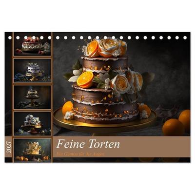 Feine Torten (Tischkalender 2027 DIN A5 quer), CALVENDO Monatskalender