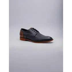 engbers Herren Halbschuh aus Leder Blau regular uni - 46