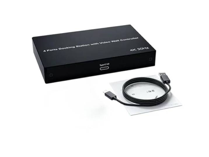 4-Port-Dockingstation mit Videowand-Controller for 4 heterogene Display-Splicer und 5-Modus-Extender einfach zu bedienen