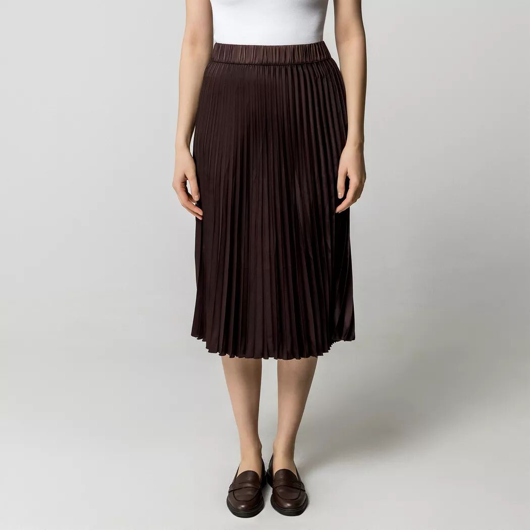 Manor Woman - Langer Faltenrock, für Damen, Braun, Größe 46