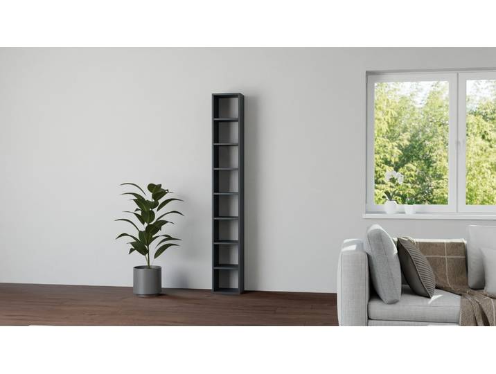 Hohes Nischenregal Premium Dekore Schwarz