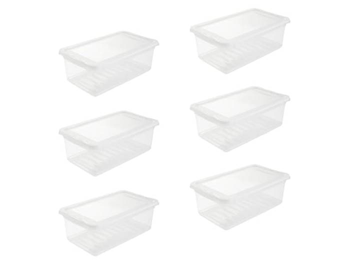 keeeper bea 6x Aufbewahrungsbox mit Air Control System, 33 x 19,5 x 12 cm, 5,5 l, Transparent