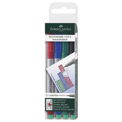 Faber-Castell Marker Multimark non-permanent S, 4er Set