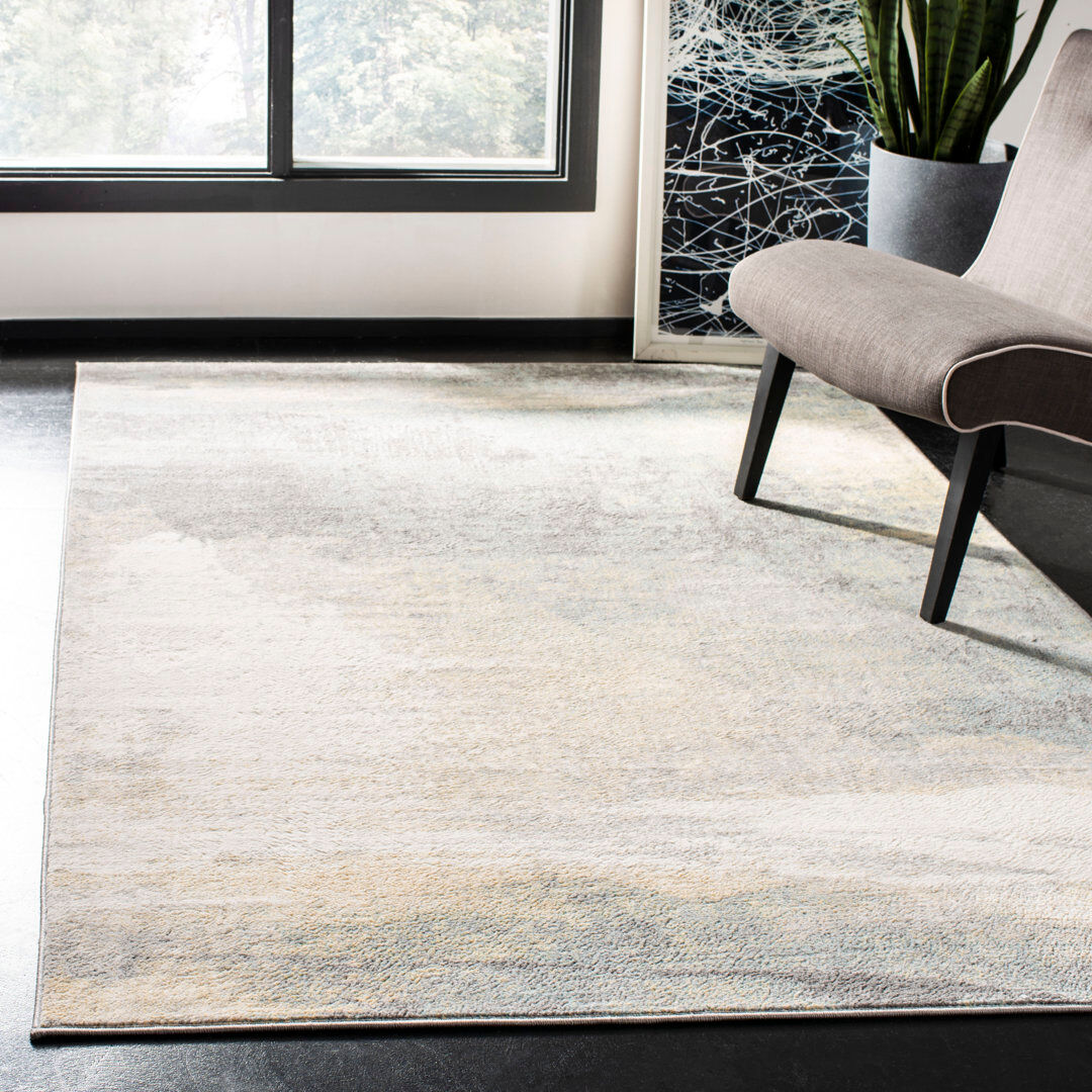 Trent Austin Design Tiberius Abstract Area Rug Grey;Beige Rectangle 160 x 229cm