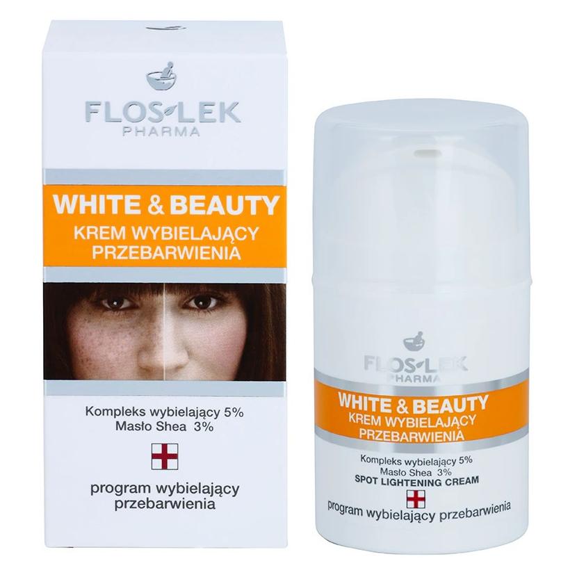 FlosLek Pharma White & Beauty Spot Lightening Cream krem wybielający przebarwienia 50ml (50 ml) (5905043001821)