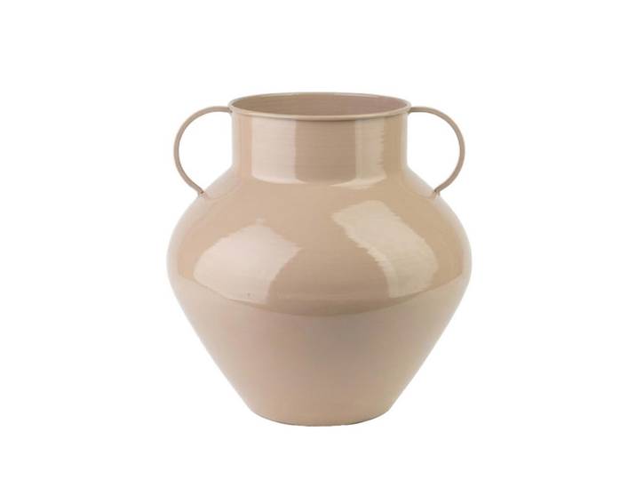 Mondex Vase Roger 14/23,5/39 cm Beige Metall, 39 cm, Dekoration, Vasen, Keramikvasen