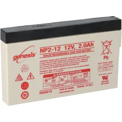 EnerSys Genesis NP2-12 AGM-Bleiakku 12V 2Ah – Faston 4,8 mm