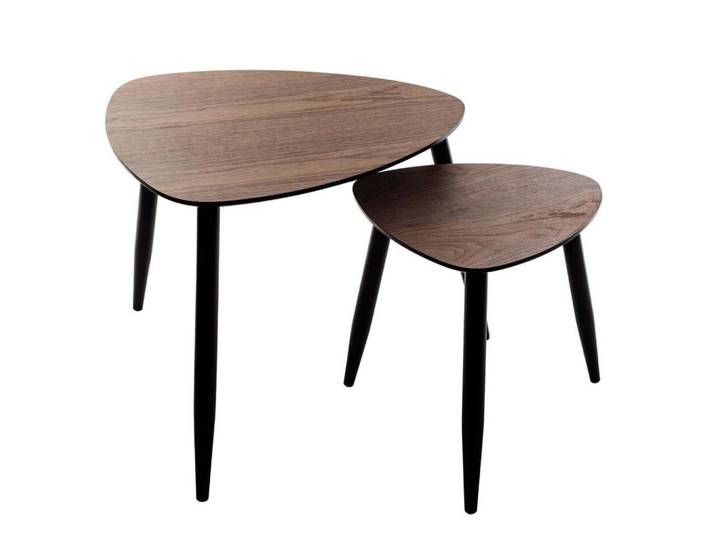 Atmosphera Createur d´interieur Couchtisch 2er-Set Mileo Braun, 60.5x48x60.5 cm, Wohnzimmer, Wohnzimmertische, Beistelltische