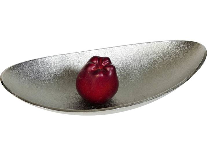Dekoschale OTTO HOME Julia , silber (silberfarben), Aluminium, Dekoschalen, Dekoschale, aus Aluminium, oval