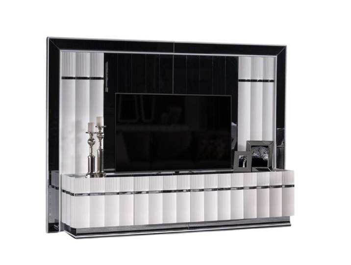 JVmoebel TV-Wand Moderner TV Schrank in Weiß aus Holzwerkstoff mit Stauraum, (1-St., TV Schrank), Made in Europe