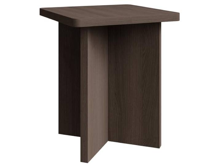 Selsey Quadratischer Couchtisch Esche Prestige – Holz Couchtisch Klein 42 cm mit geometrischer Basis, Eleganter Minimalismus im Japandi-Stil für Wohnzimmer, Modernes Design