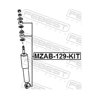 FEBEST Montagesatz, Stoßdämpfer MZAB-129-KIT für Ford MAZDA